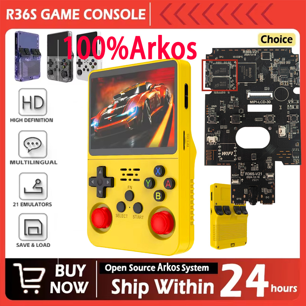 Retro Handheld Game Console R36S - R36S New 100% Arkos System Retro