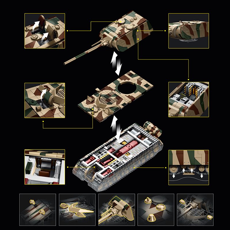 2688pcs Creative Military Heav - огляд і ціна Lego Compatible Military Tank